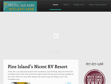 Tablet Screenshot of pineislandpark.com